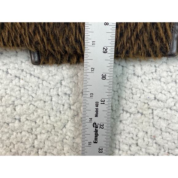 Katherine Kelly Women's Alpaca Wool Faux Fur Coat 8 Brown Elegant Old Hollywood - Picture 10 of 10